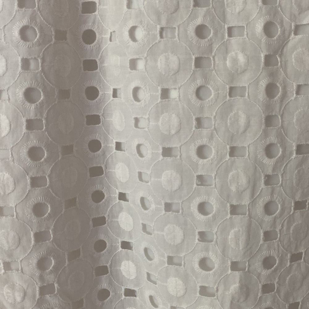 Jones New York Cotton White Embroidered Lace Straight Delicate Dainty Dress - Picture 9 of 13